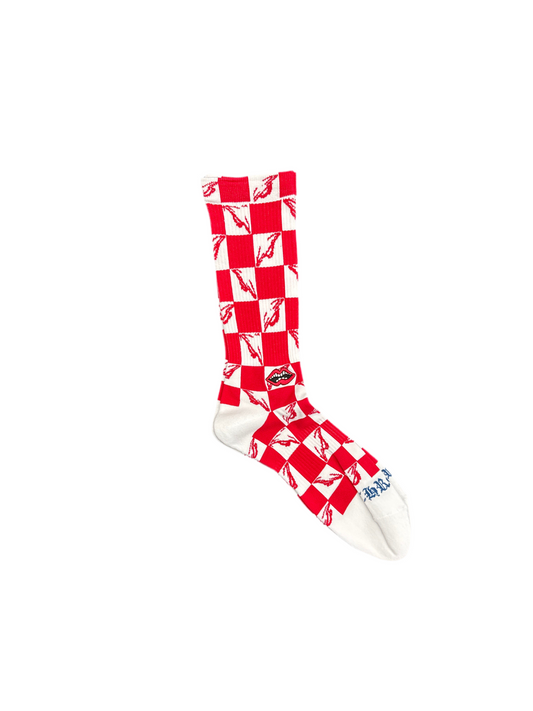 Chrome Hearts 99 Eyes Socks Red
