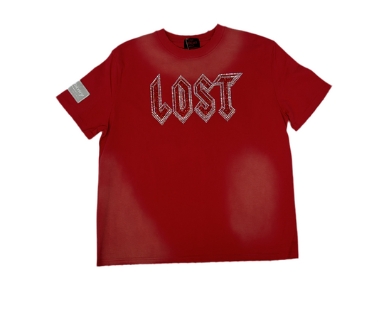 Lost Intricacy ‘Red’ Rhinestone Tee