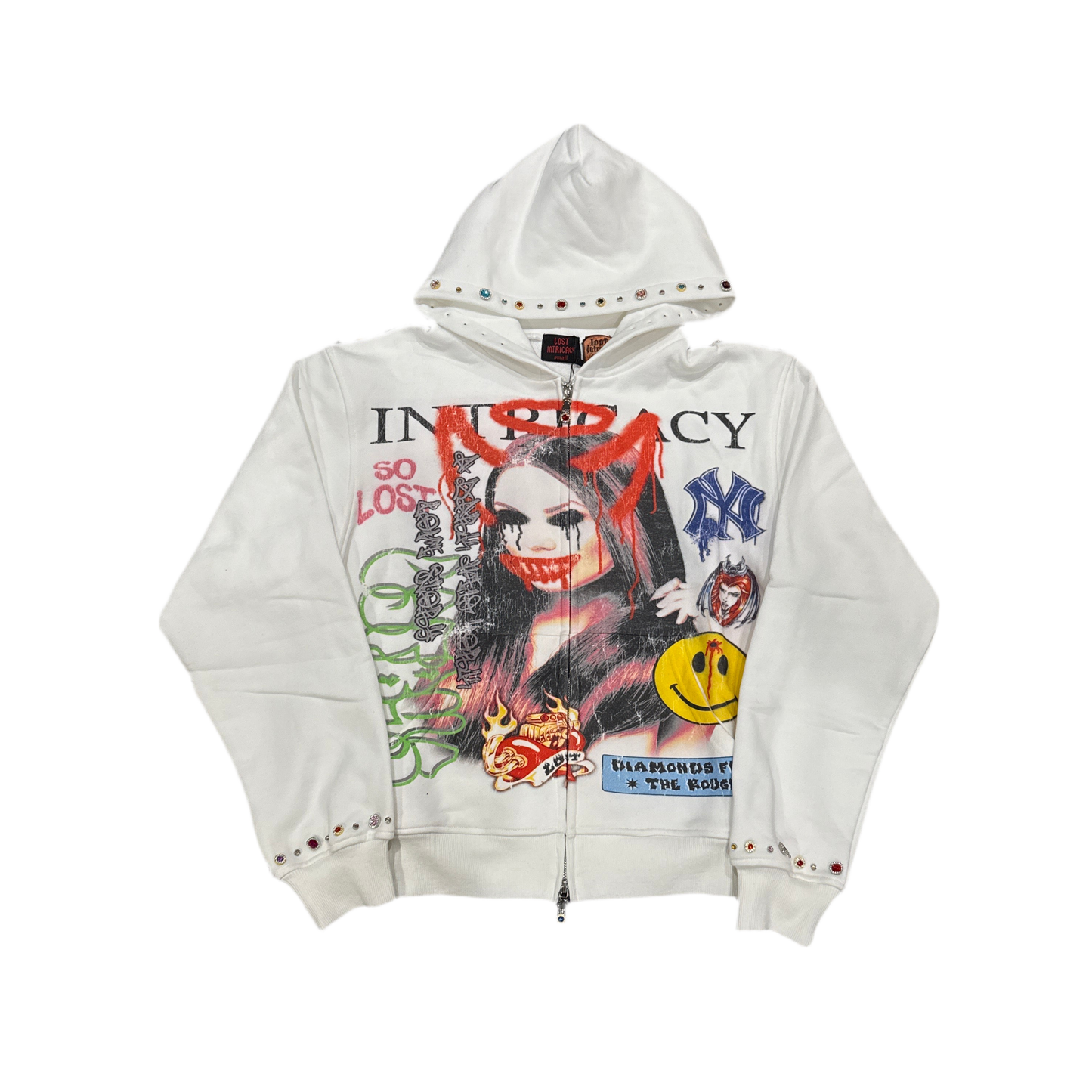 Lost Intricacy Front Page Mag Hoodie White