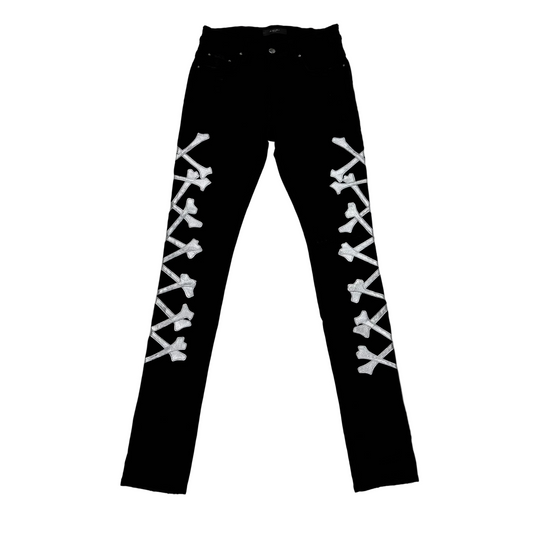 Mike Amiri ‘Silver Bone’ Jeans Black