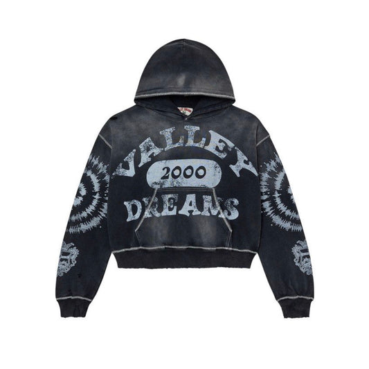 Vale Forever ‘2000 Spiral’ Pull Over Hoodie Black