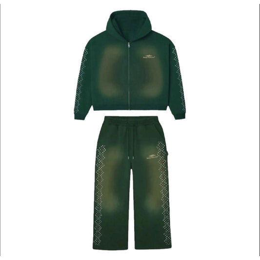 Happy Memories Dont Die HMDD Crystal Sweatsuit Green