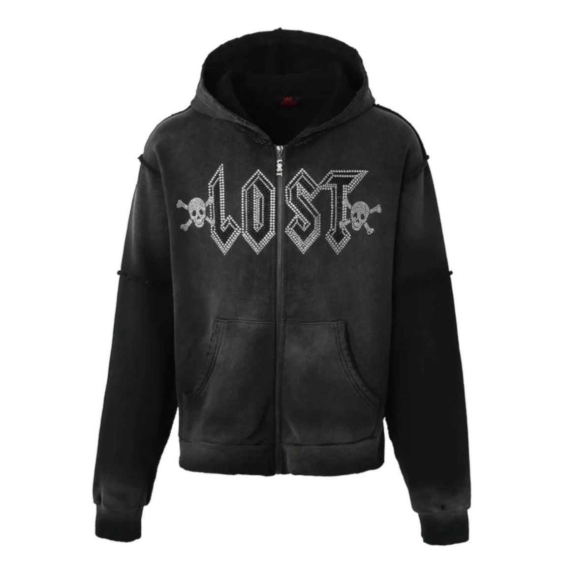 Lost Intricacy Kids Black Rhinestone Sweatsuit