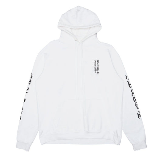 Chrome Hearts White Vertical Logo Hoodie