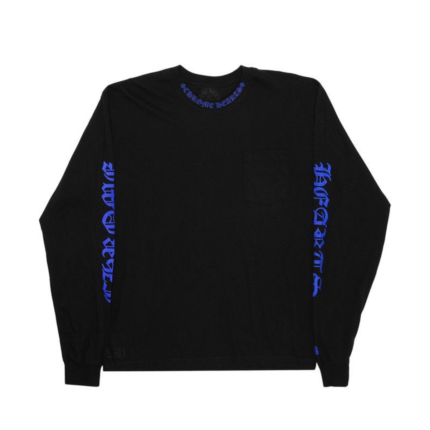 Chrome Hearts Black/Blue Neck Logo Longsleeve