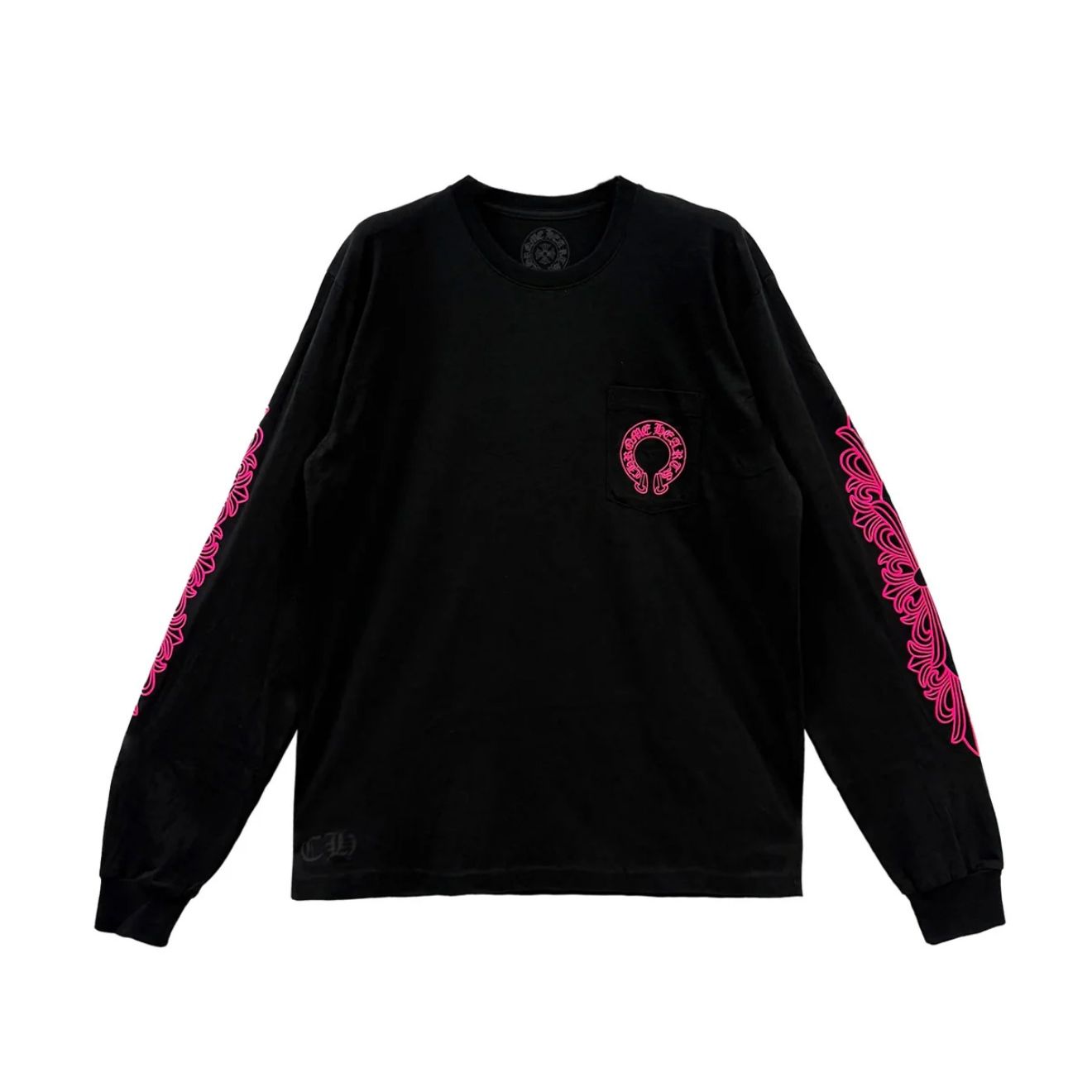 Chrome Hearts Black Pink Floral Longsleeve