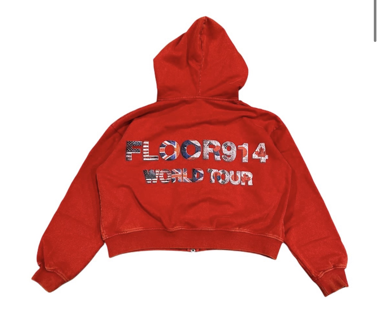 Floor 914 ‘Flag Force’ Hoodie Zip Up Red