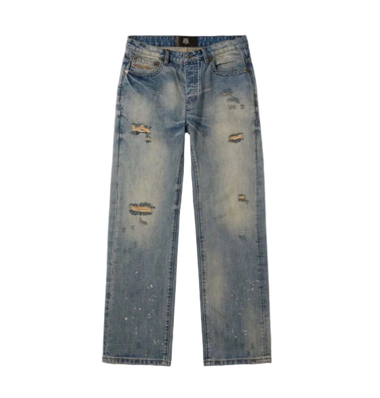 When Smoke Clears ‘Lambskin’ Leather Lightwash Jeans