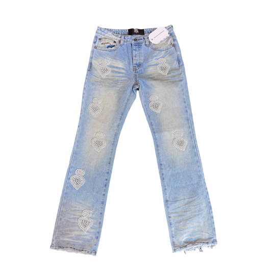 When Smoke Clears ‘Diamond’ Jeans Light Wash/ Clear