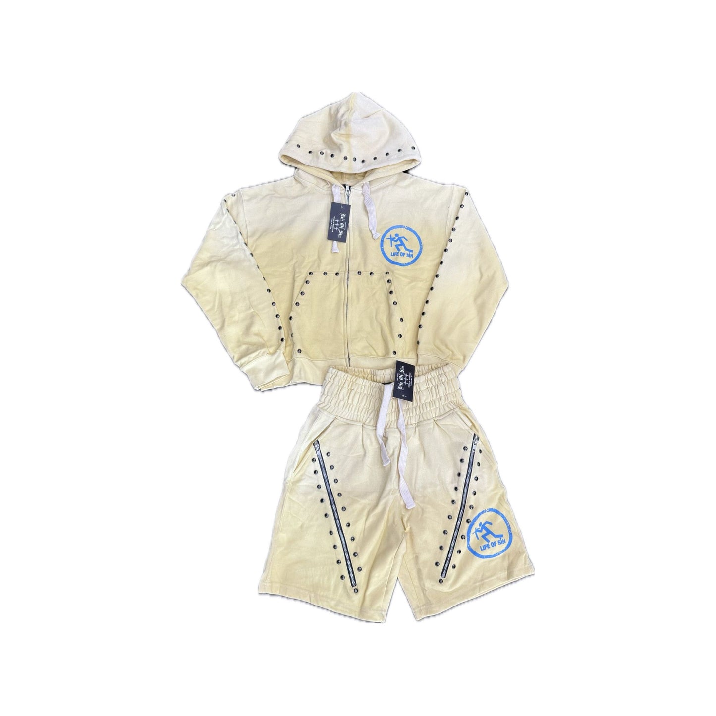 Life Of Sin Yellow Star Jacket Set