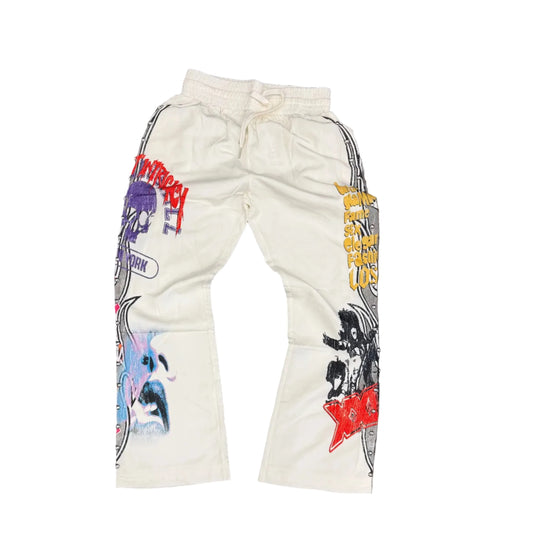 Lost Intricacy ‘All Over Print’ Pants - White