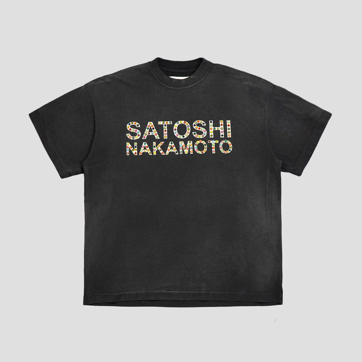 Satoshi Nakamoto Studded Logo Tee