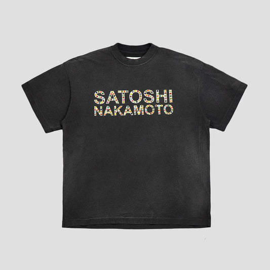 Satoshi Nakamoto Studded Logo Tee